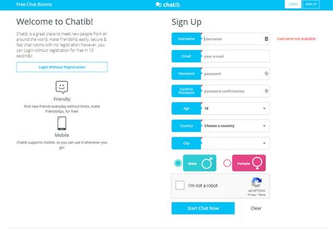 Chatib registrering