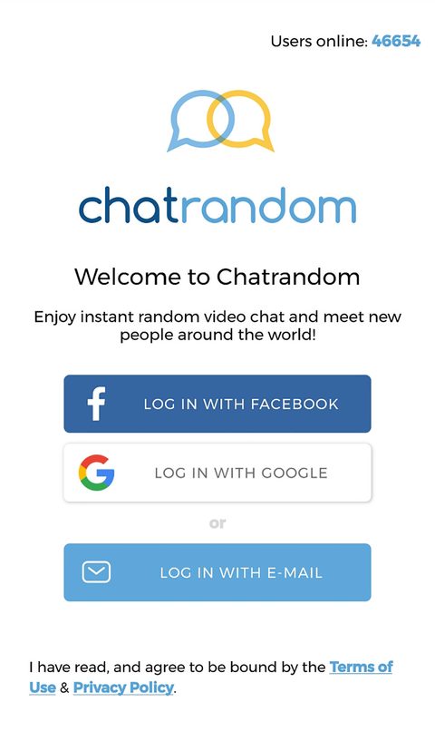 Chatrandom App Inloggning