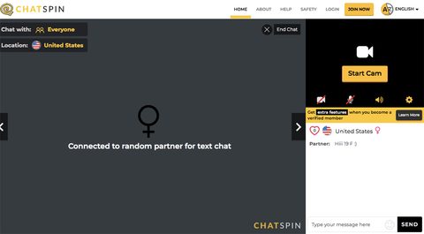 Chatspin Chattfunktion
