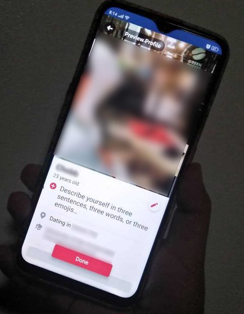 Facebook Dating profil