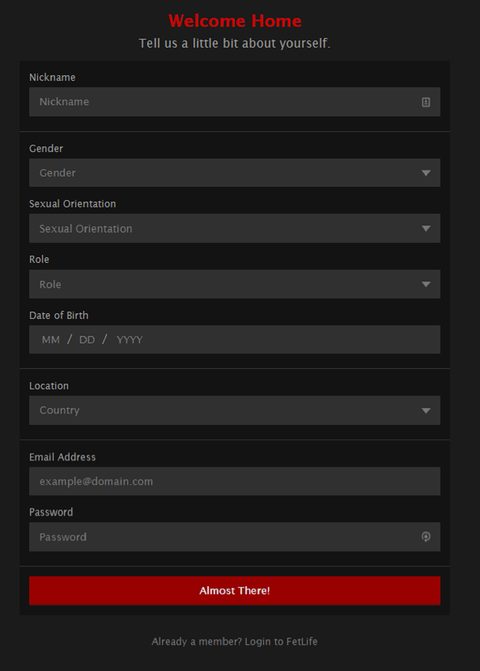 FetLife Registrering