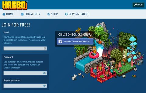 Habbo registrering