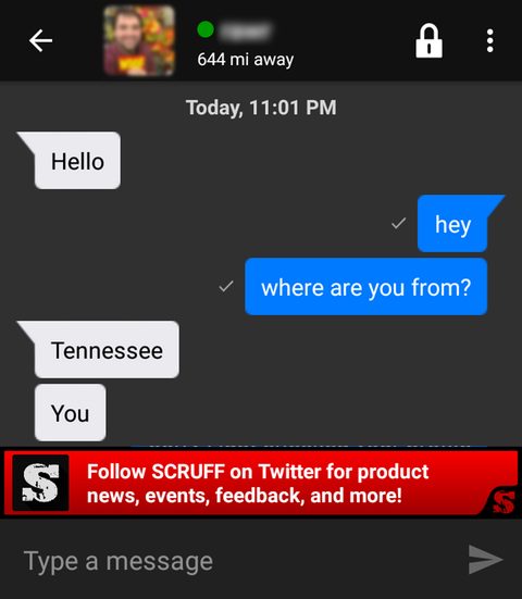 Scruff Meddelande