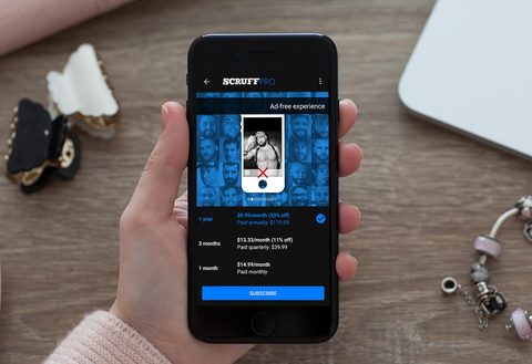 Skärmdump av priserna hos Scruff