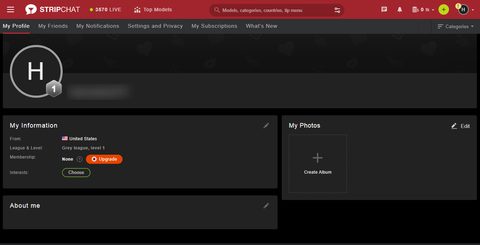 stripchat profil