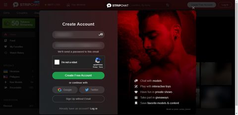 stripchat registrering