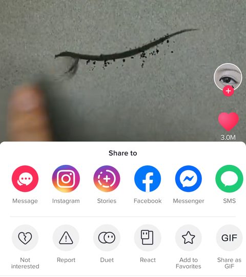 tiktok delningsknappar